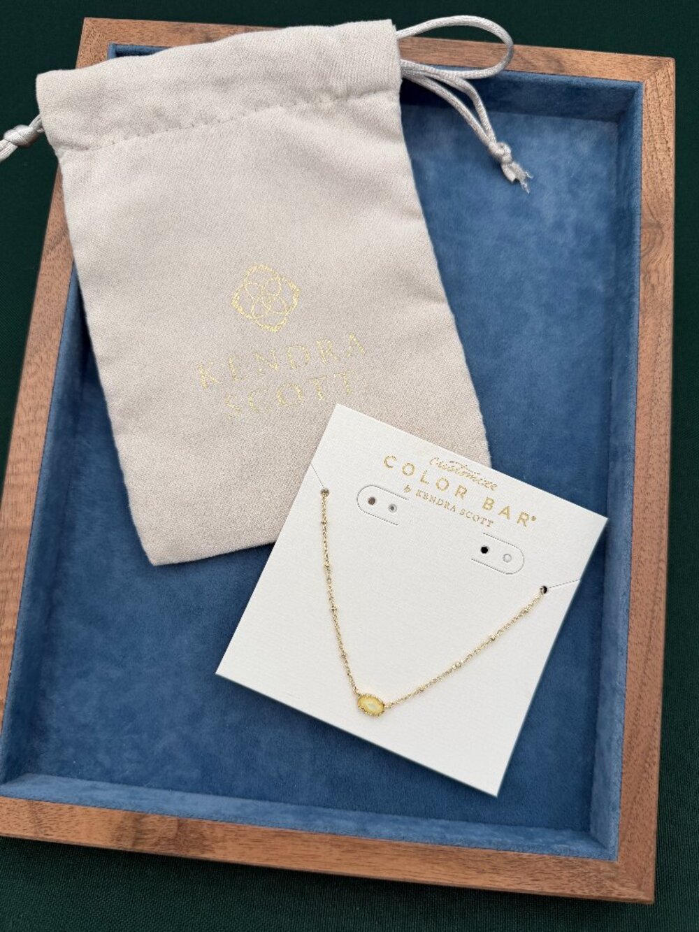 BNWT Kendra Scott 14k Emilie Single Stone Strand Necklace